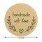 500 Natural Black 1.5" Round Self Adhesive Handmade Love STICKERS DIY Crafts